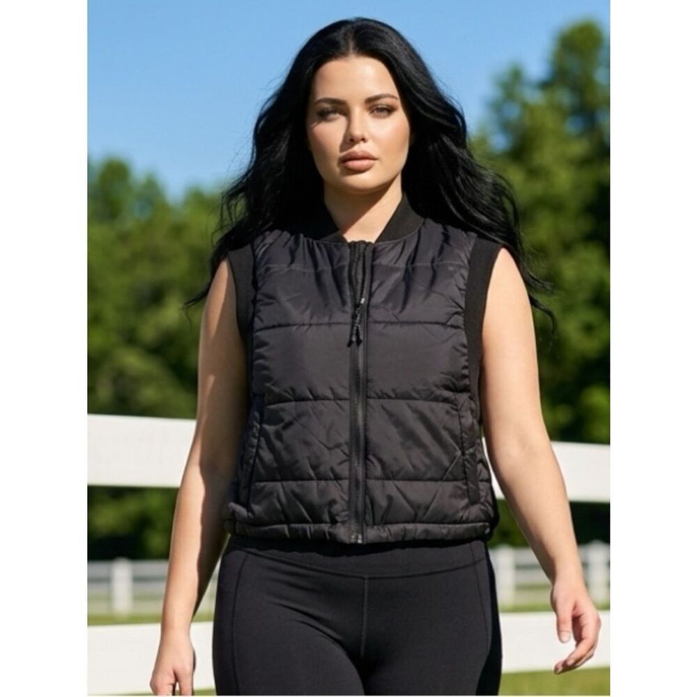 NWT Alpine Design Plus Size Shortie ExoTrail Quilted Vest Color Black - Size XXL